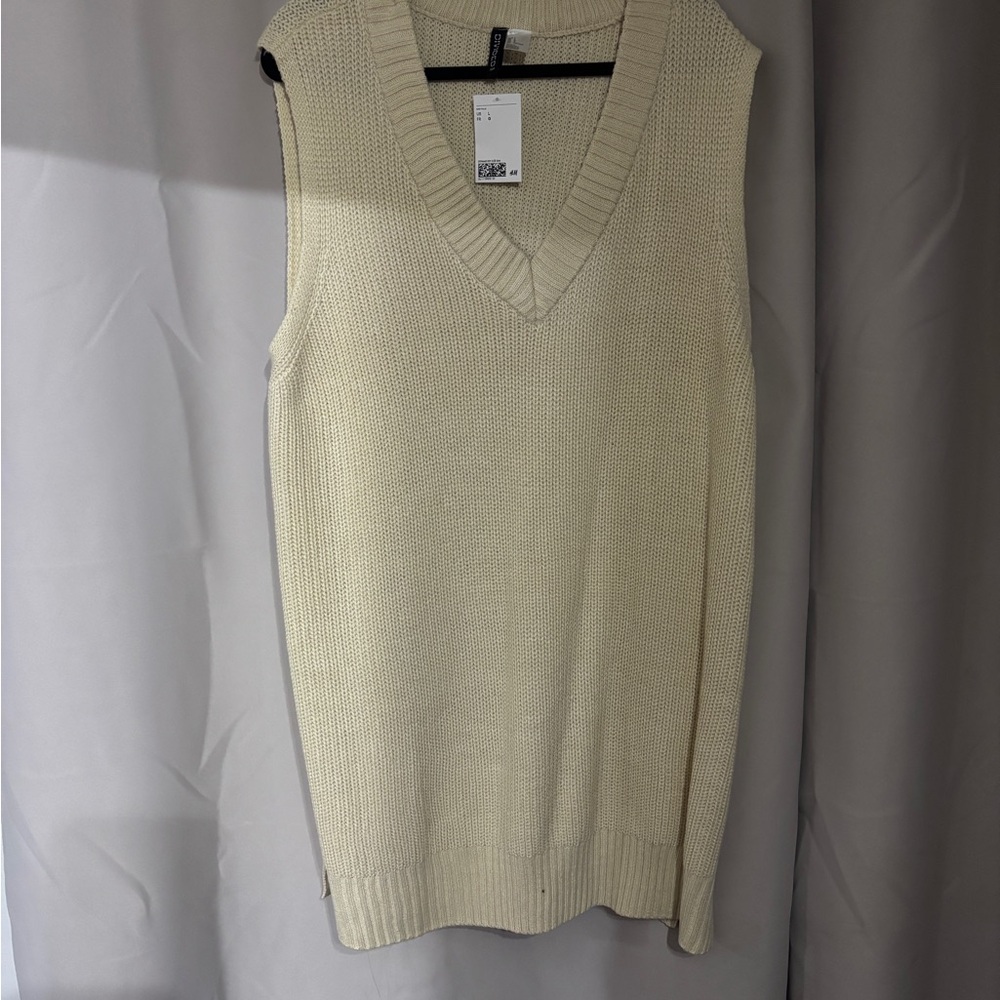 H&M Cream Knit Sweater Vest